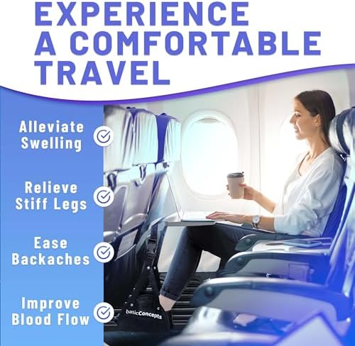 Airplane Foot Hammock (Memory Foam), Perfect Airplane Footrest to Relax Your Feet | Foot Hammock for Airplane Travel Accessories, Desk Foot Hammock, Travel Foot Rest, Comfy Foot Hanger Airplane - Image 4