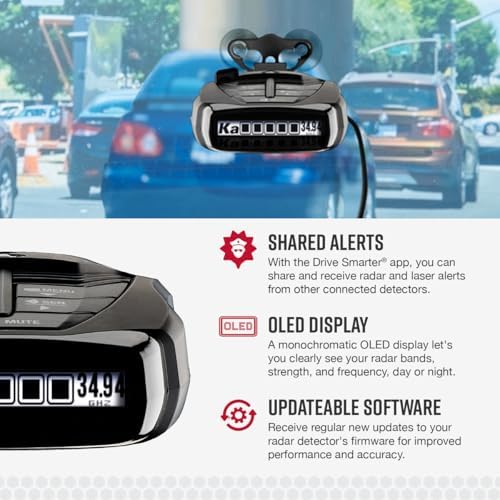 Cobra RAD 480i Laser Radar Detector – Long Range Detection, Bluetooth, Apple CarPlay and Android Auto Compatible, LaserEye Front and Rear Detection, Digital Signal Processing, Black - Image 4