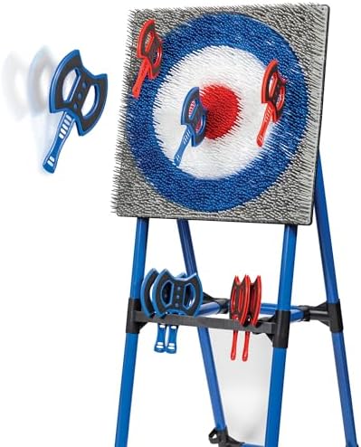 EastPoint Deluxe Steel Frame Axe Throw Target Game Set - Steel Frame for Indoors and Outdoors