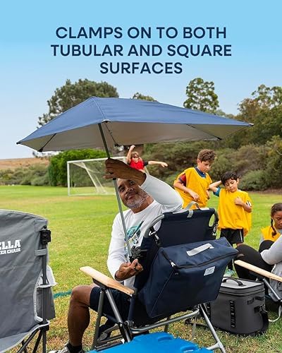 Versa-Brella UPF 50+ Personal Sun Shade - Portable Umbrella for Sports & Outdoors - Secure Clamp, 360-Degree Swivel Adjustable Position for Maximum Sun Protection - Compact with Carry Case - Image 7