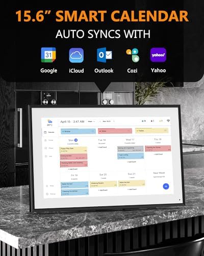 Digital Calendar, Kaclendar 15.6 Inch Electronic Calendar&Chore Chart, Smart Weekly and Monthly Planner+to Do List Notepad, 1920 * 1080P IPS Touchscreen Wall and Desk Calendar for Family Schedules - Image 2